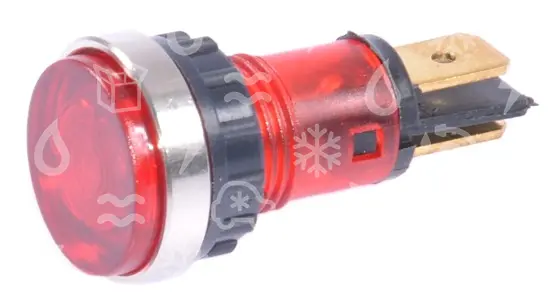 světlo signalizační červené se závitem, otvor 11,5 mm, max 120°C